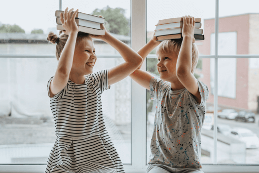 Kinderen met boeken